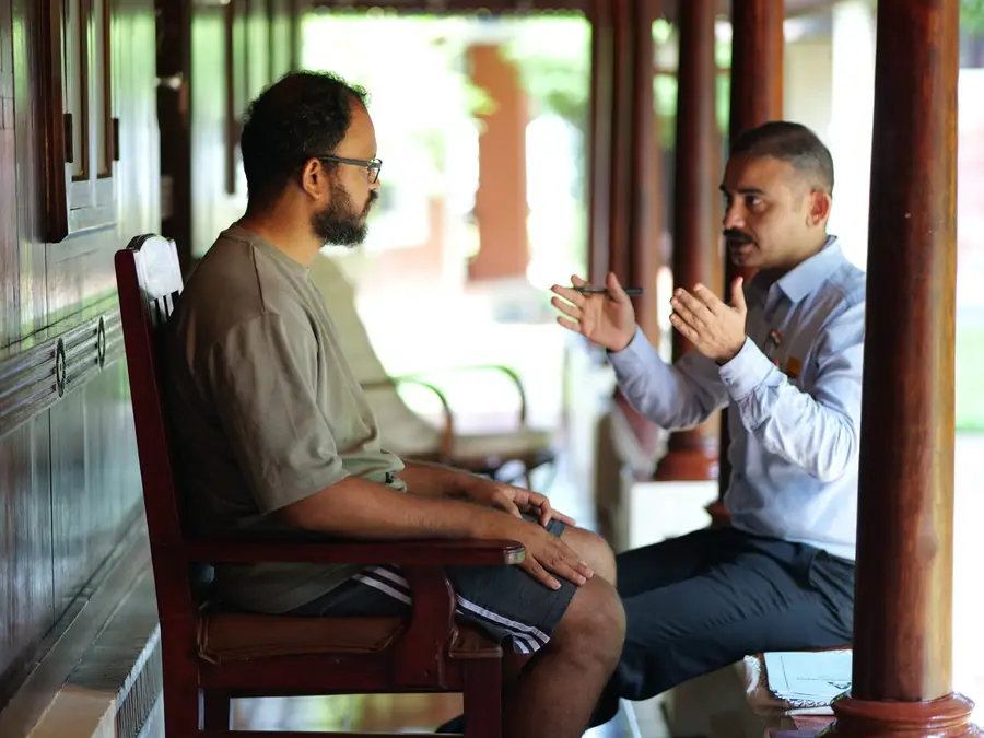 An Ayurvedic consultation with a physician at Athreya Ayurvedic Centre