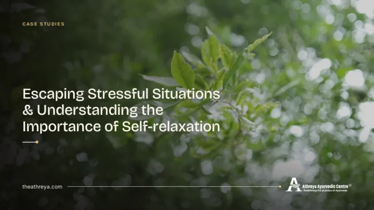 Escaping stressful situations and the importance of self-relaxation